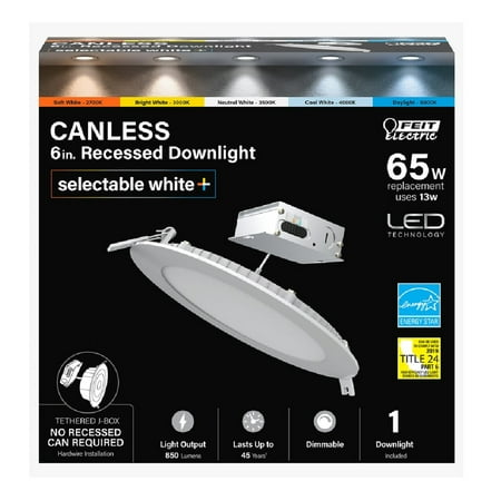 

Feit Electric Feit Electric LEDR6XT/6WYCA LED Recessed Downlight