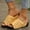 Yellow, variant on Gspmoly Sandal Slides Women, Women's Fashion Casual Summer New Solid Color Round Toe Wedge Heel Thick Bottom Sandals Summer Slippers for Women Red 40
