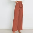 thumbnail image 6 of GERsome Women's Soft Palazzo Wide Leg Pant with Pockets High Waist Casual Loose Flowy Pants with Belt Belt detachable, 6 of 7