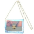 thumbnail image 1 of Bolso transparente para mujer, con cadena de colores, minibolso de gelatina transparente (azul), 1 of 5