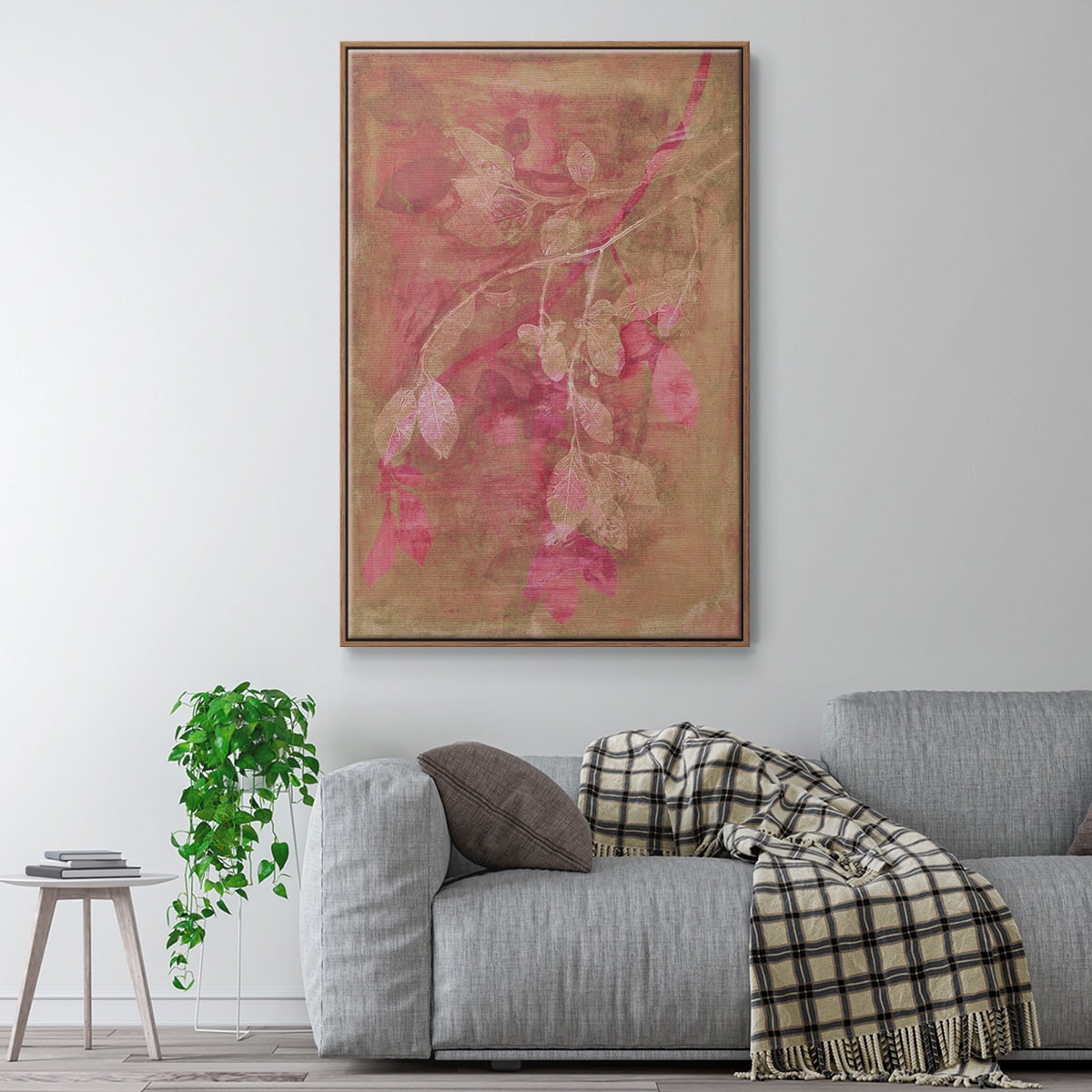 Branching Out IV Framed Premium Gallery Wrapped Canvas - Ready to Hang - 25 x 37 - Walnut Floating Frame