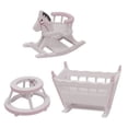 thumbnail image 1 of BRIGHTFUFU 1 Set Miniatura Niños Muebles Muebles de madera Crading Rocking Horse Set, 1 of 7