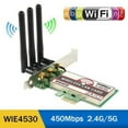 Dual Band 5Ghz/2.4Ghz PciE 450M Wireless Wifi Network Adapter Card For