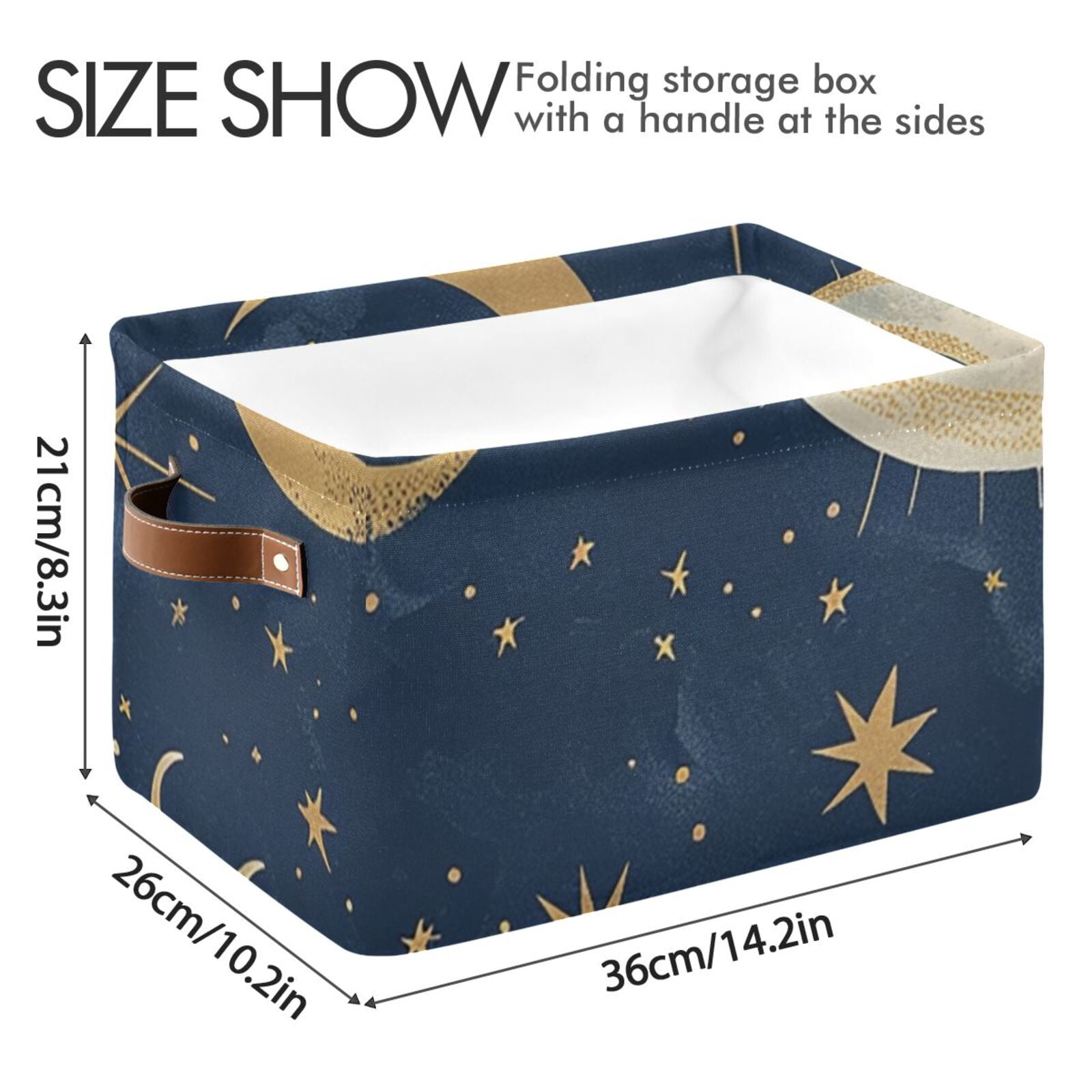 Whimsical Sun and Moon Storage Bins Baskets With Handles Storage Box Clothes Organizer Organization Toys