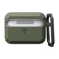 thumbnail image 4 of UAG AirPods Pro 3rd Gen Case, Rugged Military Grade Drop Proof Protective Cover with Detachable Carabiner Clip & Secure Lip Closure, Plasma Olive, 4 of 7
