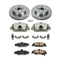 PowerStop Rear Stock Replacement Brake Pad and Rotor Kit with Calipers Fits: CHEVROLET PONTIAC Select Models KCOE1568