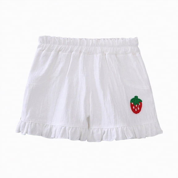 Kogui Girls Athletic Shorts Toddler Boys Girls Shorts Baby Kids Summer Casual Thin Elastic Waist Beach Short Pants Bottoms 3T 4T (White,3-4 Years)