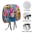 thumbnail image 3 of Harley Quinn Poster Film Car Headrest Cover 2 Pcs Vehicles Seat Pillow Cover Protector Accessories Decor Auto Front/Rear Seats Head Rest Cover 2 Pcs Universal Fit Most Cars Sedan SUV Van, 3 of 7