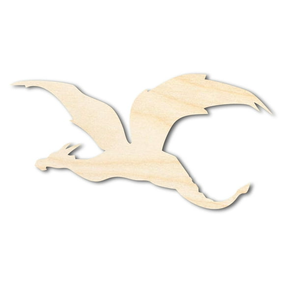 Unfinished Wood Flying Dragon Shape - Craft - up to 46" 30" / 1/4"