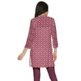 thumbnail image 3 of Moomaya Robes Tuniques Courtes en Poly-Crêpe pour Femmes Kurti Imprimé Mini Tenue d'Été, 3 of 5