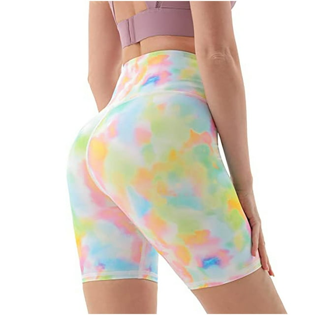 CEHVOM Shorts de Course Imprimés pour Femmes Pantalon de Sport Taille Élastique Shorts d'Entraînement