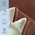 thumbnail image 3 of Host & Home Plush Sherpa Throw Blanket, Plush Mink Velvet Face with Plush Sherpa Reverse, 50x60, Brown, 3 of 7