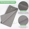 thumbnail image 3 of GFDYREE Microfiber Dish Cloth Kitchen Cloths Cleaning Cloths with Poly Scour Side 12Inch x 12Inch Grey 10Pack, 3 of 7