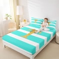 thumbnail image 3 of Erosebridal Bowknot Initial T Queen Sheet Sets for Girls, Abstract Ombre Bed Set, 4 Pieces, 3 of 5