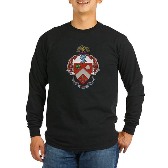 CafePress - Triangle Coat Of Arms Long Sleeve T Shirt - Long Sleeve Dark T-Shirt