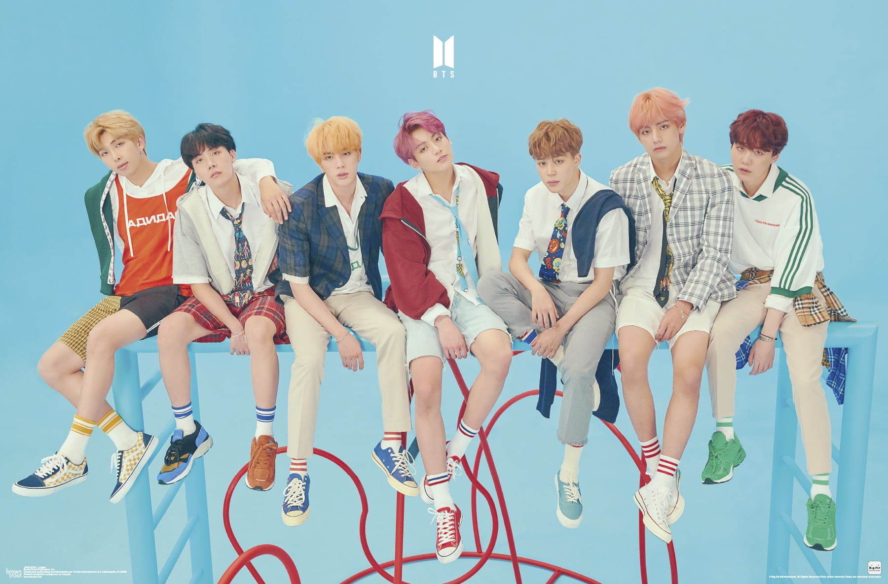 BTS (Bangtan Boys) Ladder Poster and Poster Clip Bundle
