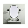 thumbnail image 2 of Elegant Decor Metal Frame Oval Mirror 24x36 Inch in Black, 2 of 10