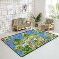 thumbnail image 4 of Crawling Indoor Carpet Play Mat Cartoon World Map for Living Room Bedroom Educational Nursery Floor Mat Area Rugs 72x48in, 4 of 6