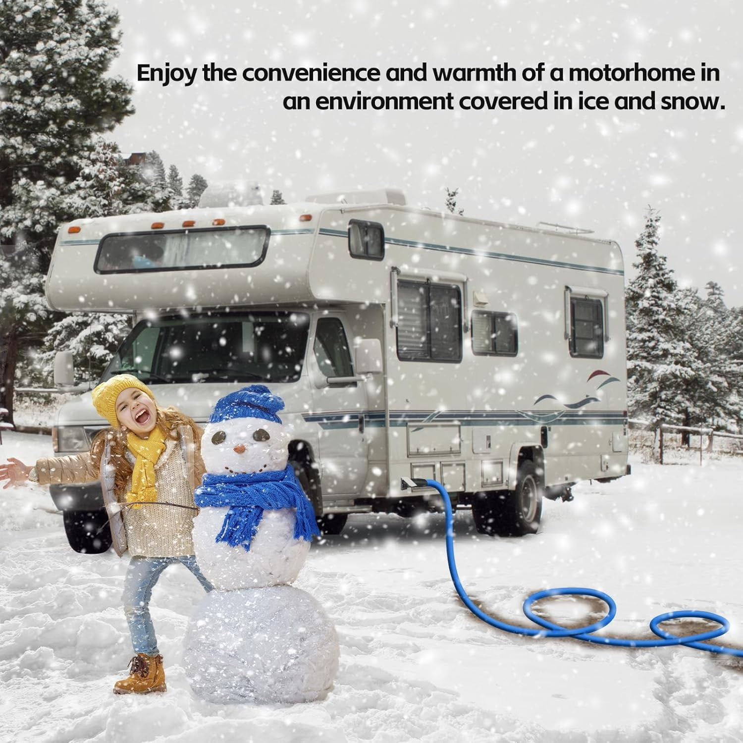 15FT-100FT Heated Water Hose for RV,-45 ℉ Antifreeze Heated Drinking Garden Water Hose，Electrically Heated Garden Hoses, Rv Accessories，Rv，Rv Water Hose (15FT)
