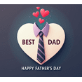thumbnail image 4 of Heart Design Best Dad Banner Tie Motif Father's Day Decoration for Celebration Family Event Indoor Decoration, 4 of 8