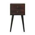 thumbnail image 2 of Lesuto Mini 2 Drawer Light Walnut Nightstand - Scandinavian Style, Wood, 1 Drawers, 2 of 11