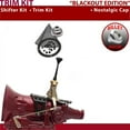 thumbnail image 1 of American Shifter  518 Shifter Kit Black 6 in. Trim Kit Push Button Cap Gray Boot Billet Knob for EB26A, 1 of 1