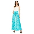 thumbnail image 5 of Made by Johnny Women's Chic Tie Dye Palazzo Pants M AQUA, 5 of 6