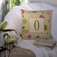 thumbnail image 3 of Carolines Treasures CJ1004-OPW1414 Letter O Initial Monogram - Tan Dots Fabric Decorative Pillow, 14Hx14W, multicolor, 3 of 4