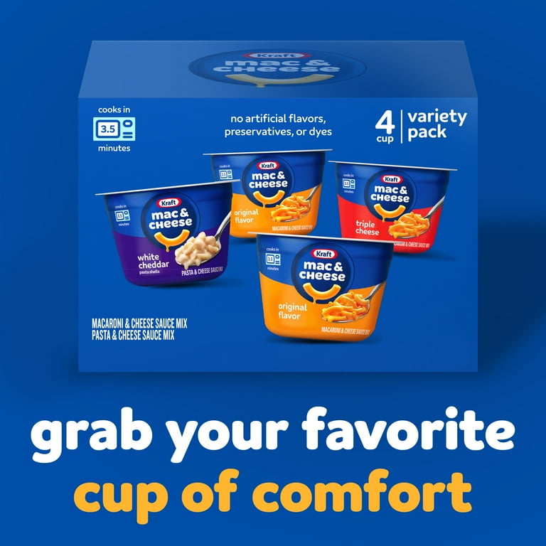 Kraft Mac and Cheese, 4 Cups, for Easy Dinner or Dinner Sides