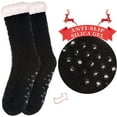 thumbnail image 2 of ZDWQFA Women's Winter Super Soft Warm Cozy Fuzzy Fleece-Lined with Grippers Slipper Socks, 2 of 6