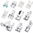 thumbnail image 1 of 11Pcs Presser Feet,Sewing Machine Kit Presser Feet Replacement Parts Accessories for Some Models of Brother Singer Janome Toyota Domestic Sewing Machine, 1 of 5