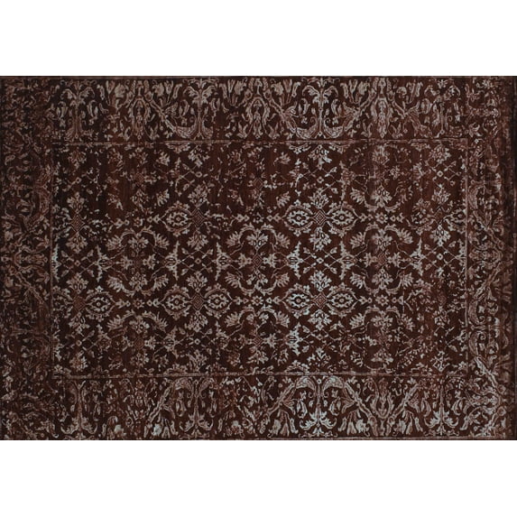 Ahgly Company Indoor Rectangle Persian Light Blue Traditional Area Rugs, 2' x 4'