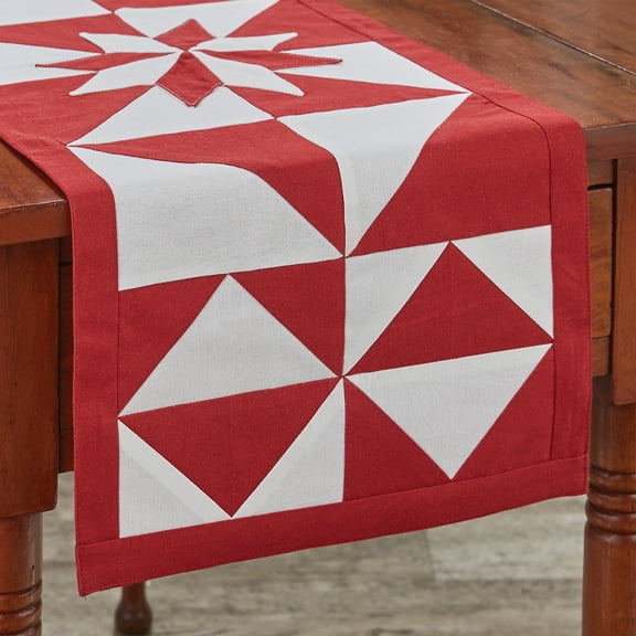 Park Designs Heritage Star Table Runner - 36''L - Red