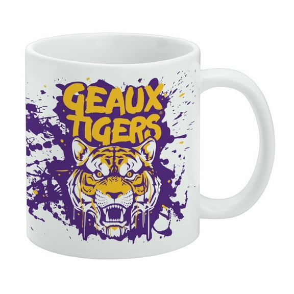 Geaux Tigers Graffiti White Mug