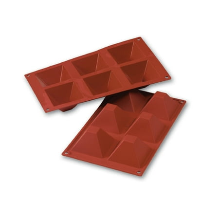 Deep 6 Molds - Silikomart Flexible Silicone Non-Stick Bakeware Pyramid Mold 3 Oz, 2.8