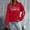 Red, variant on Women's Fashion Casual Solid Color Loose Long Sleeve Letter Print Round Neck Hoodie Fall Clothes Women Adult Small Hoodie Light Jacket Women Butter Hoodies Women Women Drop Shoulder Sweatshirt