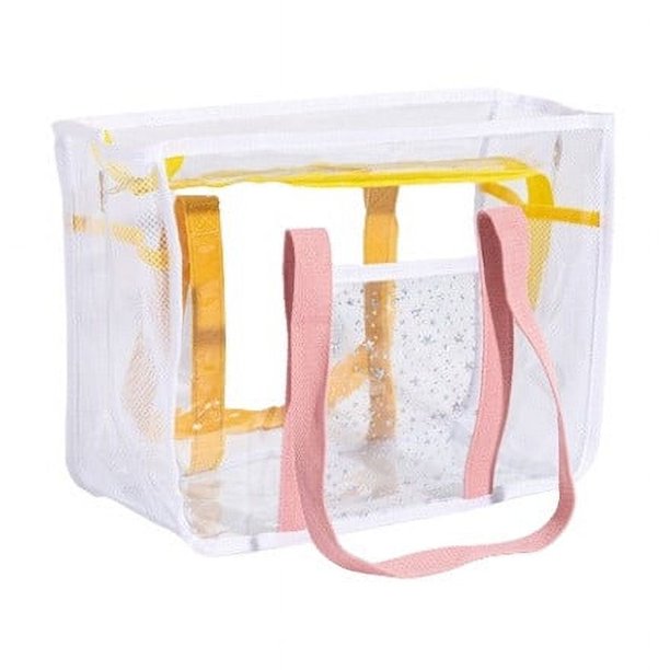 Puntoco Bolsa de playa Bolsa transparente de gran capacidad Bolsa de almacenamiento de lavado de PVC Bolsa de mano Bolsa de natación para niños, Almacenamiento en el hogar