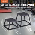 thumbnail image 2 of VEVOR Plyometric Jump Box, 12 Inch Plyo Box, Steel Plyometric Platform and Jumping Agility Box, Anti-Slip Fitness Exercise Step Up Box for Home Gym Training, Conditioning Strength Training, Black, 2 of 9