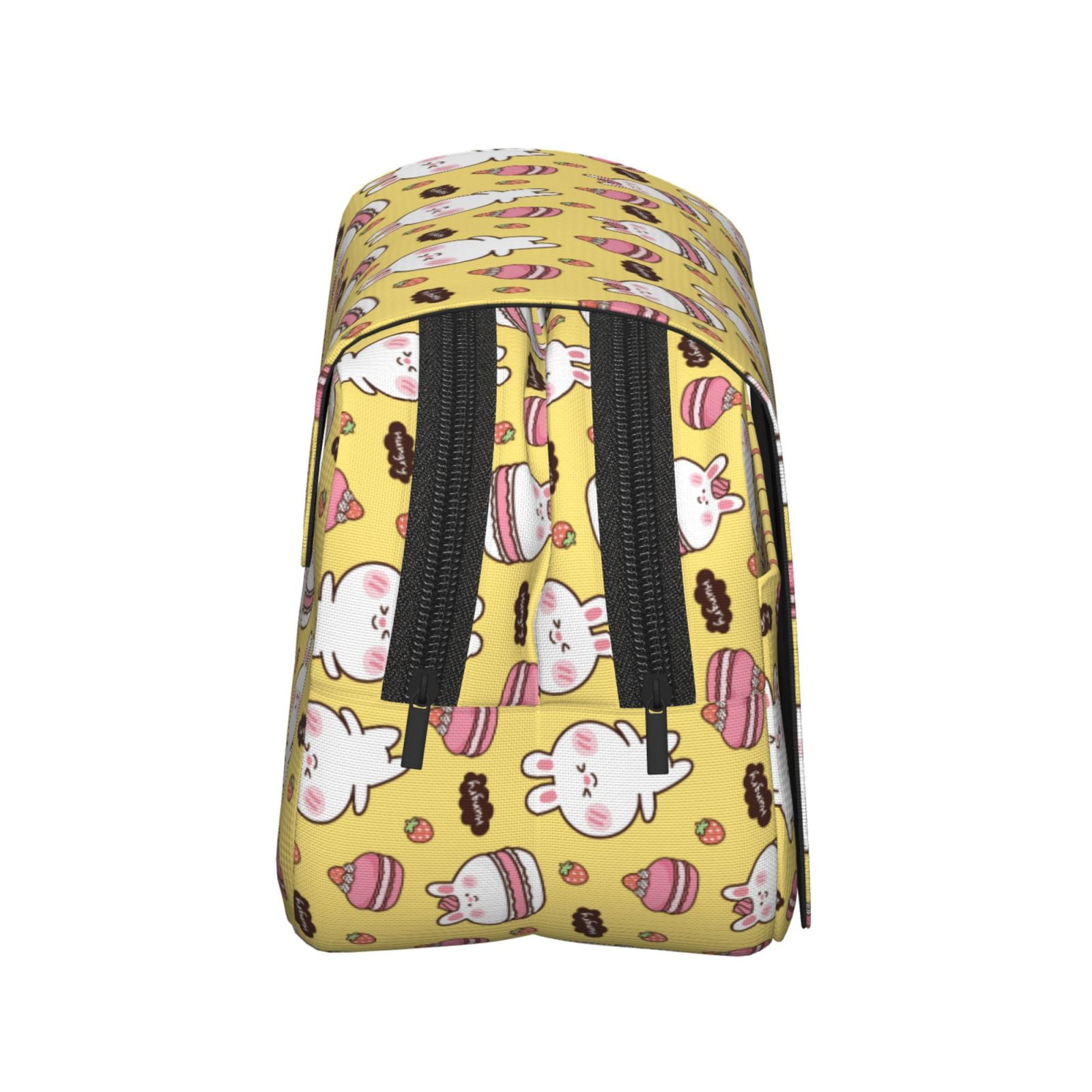 Rateoe Rabbit Hunger Pattern Double Clamshell Pen Case, Storage Organizer with Two Zipper Compartments– Holds Up to 50 Pencils & Pens