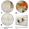 thumbnail image 3 of Designart "Blue Orange Line Art Conceptual Abstracts I" Modern Floater Framed Wall Art Living Room, 3 of 7