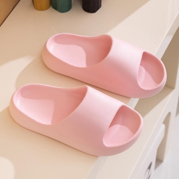 Avrnliq Girls Cloud Slide Sandals, Pink EVA Non Slip Waterproof Lightweight Cushioned Sandals for Kids Kids, Indoor Outdoor Bathroom Pool Soft Comfort Slides,Size 32