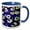 Blue/White, variant on 3drose, Surrealistic Turkish Boncuk, 11oz Two-tone Red Mug