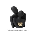 thumbnail image 6 of Baoblaze Ceramic Couple Sculpture Lovers Statue Hugging Couple Figurine for Wedding Gifts Black, 6 of 6