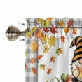thumbnail image 5 of Valances for Windows Fall Hat Rod Pocket Cafe Window Treatments Valance Curtains for Kitchen Bathroom Laundry Basement Windows 60"x18", 5 of 6