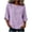 Purple, variant on cocolona Summer Striped Button Pullover Tops for Women Short Sleeve Crew Neck Shirts Loose Casual Blouses