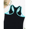 thumbnail image 7 of Jhaoyu Kids Girls Rash Guard Swimsuit One Piece Bathing Suit with Bottoms Set for Surfing Swimming Mint Green 4, 7 of 7