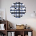 thumbnail image 2 of Wall Clock Blue Black Buffalo Plaid Clocks PVC Silent Non-Ticking Battery Operated Decorative Check Stripe Round Clock for Home Living Room Kitchen Bedroom Office School Wall Decor 14 Inch, 2 of 9