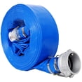 thumbnail image 5 of CZBZ 3"X 100FT Pool Backwash Hose, Heavy Duty Reinforced Blue PVC Lay Flat Water Discharge Pump Hoses For Swimming Drain Pools and Clean Filters, with Aluminum Camlock C and E Fittings, 5 of 8