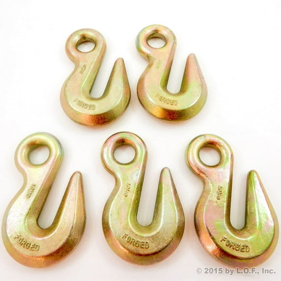 Red Hound Auto (5) Forged 5/8 Inches Eye Grab Hook - Grade 70
