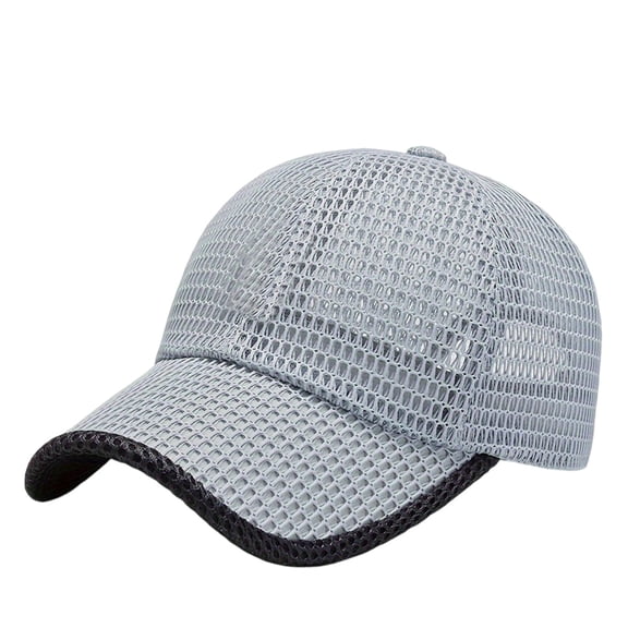Summer Breathable Mesh Baseball Cap ,Men Women Sport Hats Lightweight Breathable Sun Cap Hiking Beach Camping Adjustable Unisex Packable Ventilated Wide Brim